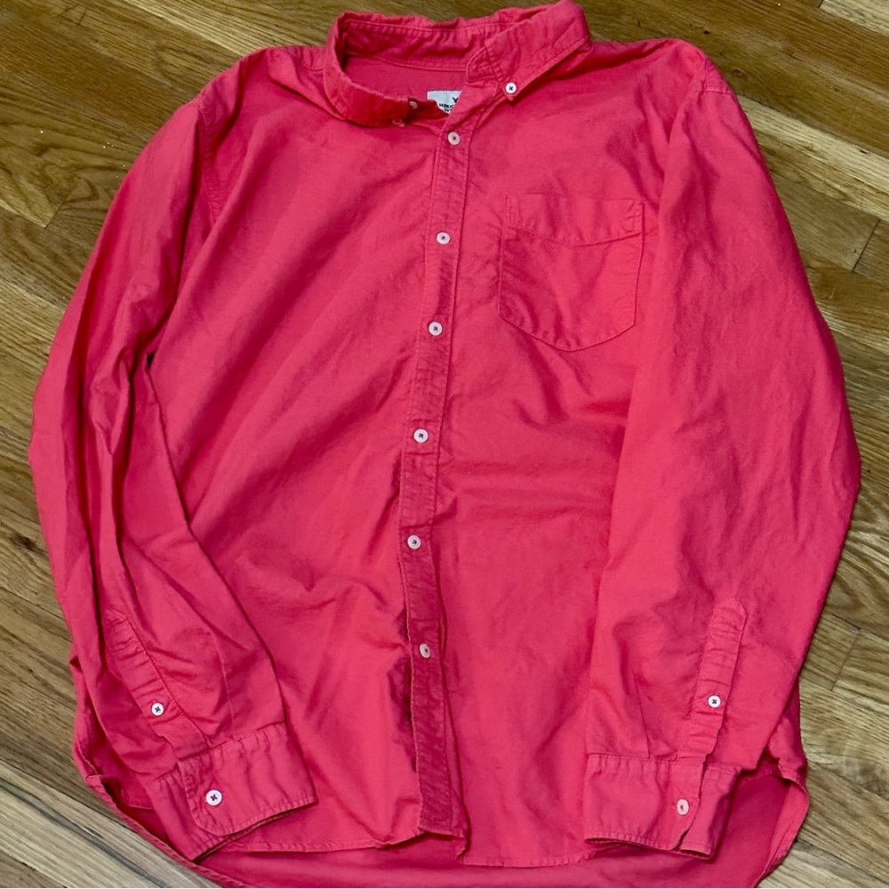 American Eagle Coral ButtonUp, Size XXL